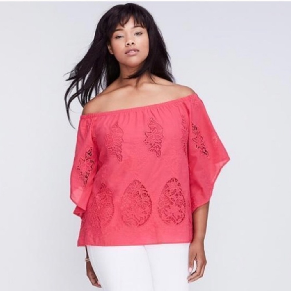 Lane Bryant • Eyelet Off Shoulder Top